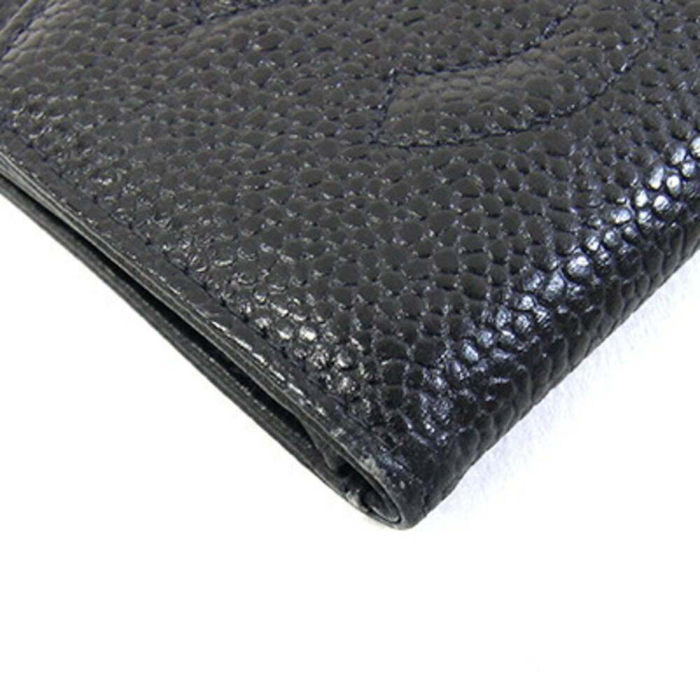 CHANEL Black Caviar Leather Logo Wallet - Picture 5 of 10